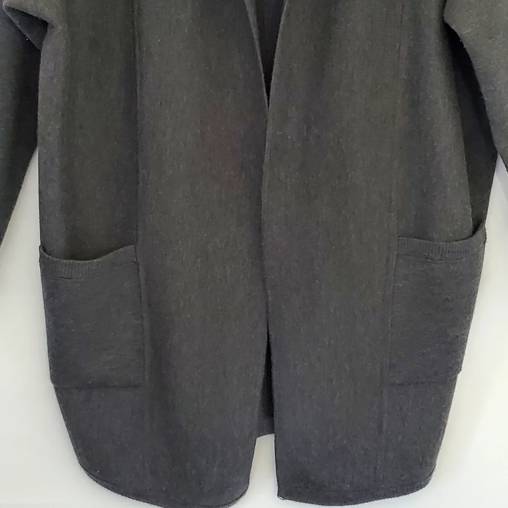 Athleta‎ Chill Chaser Merino Wool Blend Long Cardigan Med Open Front Knit Duster